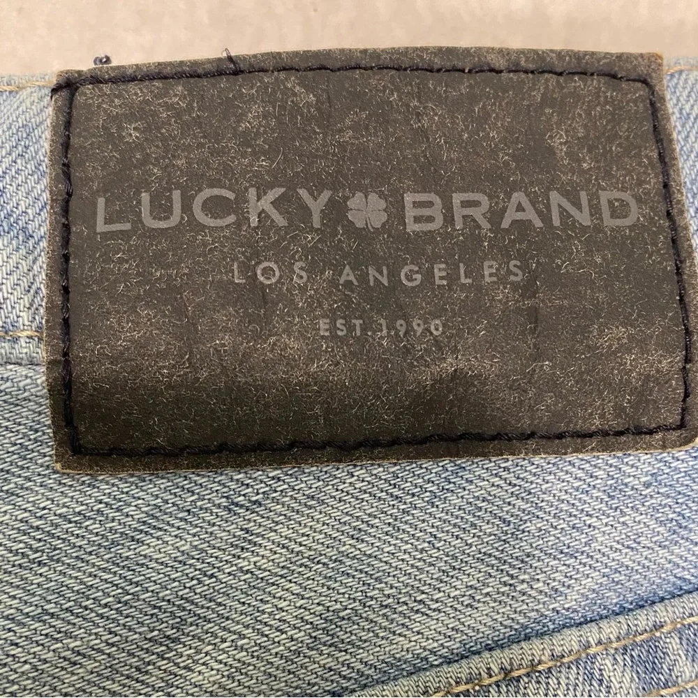 Lucky Brand High Rise Mom Jean Drew Frayed Hem Ankle Size 8/29 #1521 - Picture 8 of 12